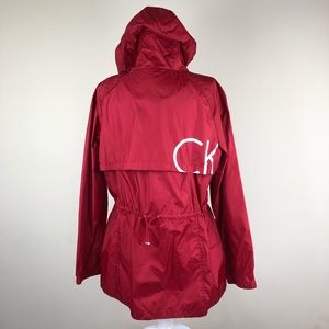calvin klein packable rain jacket